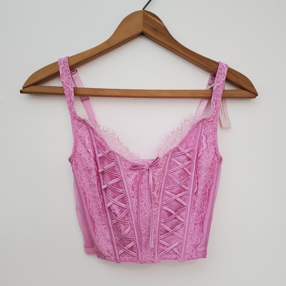 New Victoria's Secret Pink Lace Corset Top S - DD